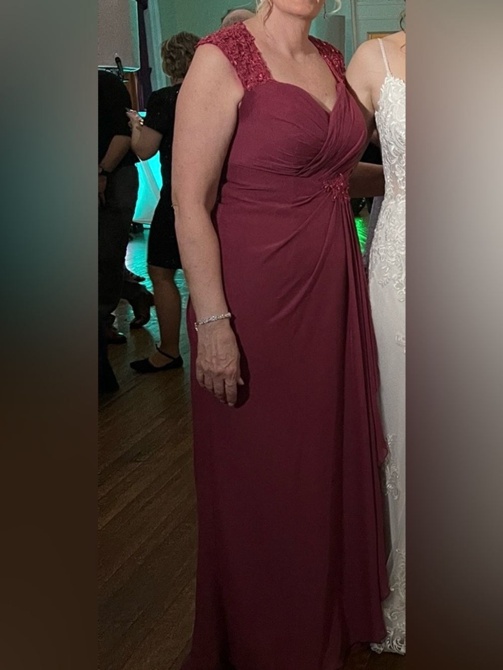 Prom dress, mother of the bride dress, formal gown, Burgundy Evening Gown